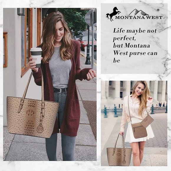 New Montana West Purses and Handbags for Women 3PCS Tote Purse and Walle… - Picture 2 of 5